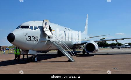Boeing P-8 Poseidon Maritime Patrol aereo dell'aeronautica degli Stati Uniti Foto Stock