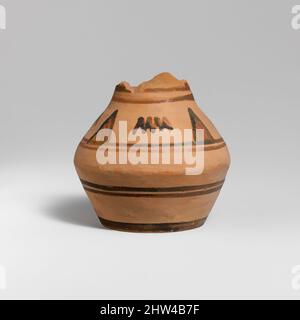 Arte ispirata a fromentaria oinochoe di terracotta (brocca), geometrica, fine 8th secolo a.C., greca, Attica, Terracotta, H. come conservato 3 1/4 pollici. (8,3 cm), vasi, dal deposito Hymettos, opere classiche modernizzate da Artotop con un tuffo di modernità. Forme, colore e valore, impatto visivo accattivante sulle emozioni artistiche attraverso la libertà delle opere d'arte in modo contemporaneo. Un messaggio senza tempo che persegue una nuova direzione selvaggiamente creativa. Artisti che si rivolgono al supporto digitale e creano l'NFT Artotop Foto Stock