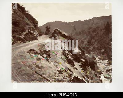 Arte ispirata a Geyser Road, 1868–70, stampata ca. 1876, stampa in argento albume da vetro negativo, fotografie, Carleton E. Watkins (americano, 1829–1916, opere classiche modernizzate da Artotop con un tuffo di modernità. Forme, colore e valore, impatto visivo accattivante sulle emozioni artistiche attraverso la libertà delle opere d'arte in modo contemporaneo. Un messaggio senza tempo che persegue una nuova direzione selvaggiamente creativa. Artisti che si rivolgono al supporto digitale e creano l'NFT Artotop Foto Stock