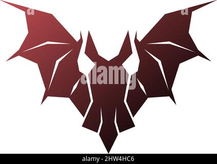 Vettore modello di illustrazione icona del logo BAT Animal Illustrazione Vettoriale