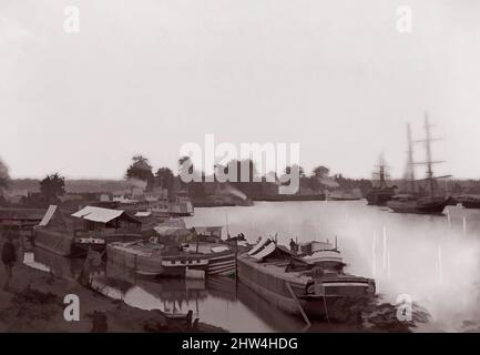 Arte ispirata a White House Landing, Pamunkey River, 1861–65, stampa in argento albume da vetro negativo, 13,1 x 20,2 cm (5 3/16 x 7 15/16 pollici ), fotografie, Timothy H. o'Sullivan (americano, nata Irlanda, 1840–1882, opere classiche modernizzate da Artotop con un tuffo di modernità. Forme, colore e valore, impatto visivo accattivante sulle emozioni artistiche attraverso la libertà delle opere d'arte in modo contemporaneo. Un messaggio senza tempo che persegue una nuova direzione selvaggiamente creativa. Artisti che si rivolgono al supporto digitale e creano l'NFT Artotop Foto Stock