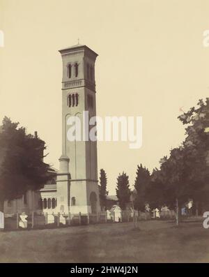 Arte ispirata da Wilton Church, East End e Bell Tower, 1850s, stampa in argento albume da carta negativa, fotografie, Unknown (britannico, opere classiche modernizzate da Artotop con un tuffo di modernità. Forme, colore e valore, impatto visivo accattivante sulle emozioni artistiche attraverso la libertà delle opere d'arte in modo contemporaneo. Un messaggio senza tempo che persegue una nuova direzione selvaggiamente creativa. Artisti che si rivolgono al supporto digitale e creano l'NFT Artotop Foto Stock