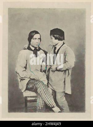 Arte ispirata da Man and Boy, ca. 1841, Photogravure, Armand-Hippolyte-Louis Fizeau (francese, 1819–1896, opere classiche modernizzate da Artotop con un tuffo di modernità. Forme, colore e valore, impatto visivo accattivante sulle emozioni artistiche attraverso la libertà delle opere d'arte in modo contemporaneo. Un messaggio senza tempo che persegue una nuova direzione selvaggiamente creativa. Artisti che si rivolgono al supporto digitale e creano l'NFT Artotop Foto Stock