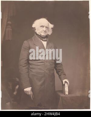 Arte ispirata dal presidente Martin Van Buren, 1855–58, carta salata stampata da vetro negativo, 48,3 x 39,7 cm (19 x 15 5/8 in.), fotografie, Mathew B. Brady (americano, nata Irlanda, 1823?–1896 New York), l'ottavo presidente degli Stati Uniti, Martin Van Buren (1782-1862) è stato un, Opere classiche modernizzate da Artotop con un tocco di modernità. Forme, colore e valore, impatto visivo accattivante sulle emozioni artistiche attraverso la libertà delle opere d'arte in modo contemporaneo. Un messaggio senza tempo che persegue una nuova direzione selvaggiamente creativa. Artisti che si rivolgono al supporto digitale e creano l'NFT Artotop Foto Stock