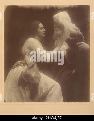 Art Inspired by Vivien and Merlin, settembre 1874, stampa in argento albume da vetro negativo, 31,9 x 28 cm (12 9/16 x 11 pollici ), fotografie, Julia Margaret Cameron (British (nata in India), Calcutta 1815–1879 Kalutara, Ceylon), nel 1874 Tennyson chiese a Cameron di realizzare opere fotografiche classiche modernizzate da Artotop con un tuffo di modernità. Forme, colore e valore, impatto visivo accattivante sulle emozioni artistiche attraverso la libertà delle opere d'arte in modo contemporaneo. Un messaggio senza tempo che persegue una nuova direzione selvaggiamente creativa. Artisti che si rivolgono al supporto digitale e creano l'NFT Artotop Foto Stock