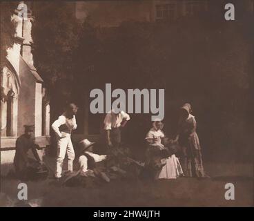 Art inspired by The Fruit Sellers, ca. 1845, Salted paper print from paper negative, 17.1 x 21.1 cm (6 3/4 x 8 5/16 in. ), Photographs, Possibly by William Henry Fox Talbot (British, Dorset 1800–1877 Lacock), Possibly by Calvert Richard Jones (British, Swansea, Wales 1802–1877 Bath, Classic works modernized by Artotop with a splash of modernity. Shapes, color and value, eye-catching visual impact on art. Emotions through freedom of artworks in a contemporary way. A timeless message pursuing a wildly creative new direction. Artists turning to the digital medium and creating the Artotop NFT Stock Photo