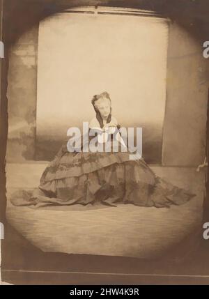 Art Inspired by Countess de Castiglione, 1858, stampa in argento albume da vetro negativo, Image: 27,8 x 20,9 cm (10 15/16 x 8 1/4 in.), Photographs, Pierre-Louis Pierson (French, 1822–1913, Classic works modernizzati da Artotop con un tuffo di modernità. Forme, colore e valore, impatto visivo accattivante sulle emozioni artistiche attraverso la libertà delle opere d'arte in modo contemporaneo. Un messaggio senza tempo che persegue una nuova direzione selvaggiamente creativa. Artisti che si rivolgono al supporto digitale e creano l'NFT Artotop Foto Stock