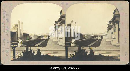 Art Inspired by Group of 47 Stereograph views of the 1904 St. Louis World's Fair and Louisiana Purchase Exposition, 1850s–1910s, stampe in argento albume, supporti circa: 8,9 x 17,8 cm (3 1/2 x 7 pollici), fotografie, C. H. Graves (americano), Strohmeyer & Wyman (americano), William H, opere classiche modernizzate da Artotop con un tuffo di modernità. Forme, colore e valore, impatto visivo accattivante sulle emozioni artistiche attraverso la libertà delle opere d'arte in modo contemporaneo. Un messaggio senza tempo che persegue una nuova direzione selvaggiamente creativa. Artisti che si rivolgono al supporto digitale e creano l'NFT Artotop Foto Stock