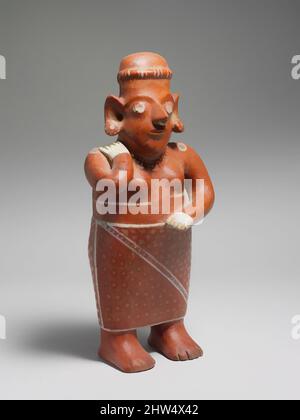 Arte ispirata alla figura femminile in piedi, 1st secolo a.C.-d.C. 3rd secolo, Messico, Mesoamerica, Jalisco, Tala-Tonalá, Ceramica, H. 15 1/2 x W. 7 poll. (39,4 x 17,8 cm), Ceramica-scultura, opere classiche modernizzate da Artotop con un tuffo di modernità. Forme, colore e valore, impatto visivo accattivante sulle emozioni artistiche attraverso la libertà delle opere d'arte in modo contemporaneo. Un messaggio senza tempo che persegue una nuova direzione selvaggiamente creativa. Artisti che si rivolgono al supporto digitale e creano l'NFT Artotop Foto Stock