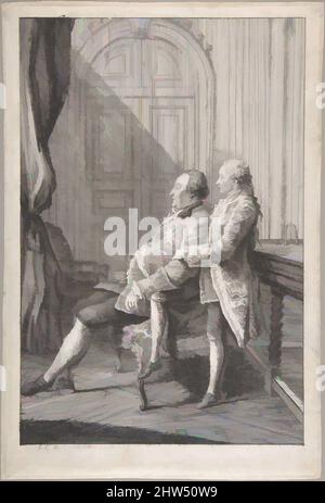 Arte ispirata dal ritratto di Louis-Philippe, Duc d'Orleans e suo Figlio Louis-Phillipe Joseph, Duc de Chartres, 1759, Etching, foglio: 11 11/16 x 7 7/8 in. (29,7 x 20 cm), Prints, Louis de Carmontelle (francese, Parigi 1717–1806 Parigi), nato nelle classi inferiori, Carmontelle servì come aiutante, opere classiche modernizzate da Artotop con un tuffo di modernità. Forme, colore e valore, impatto visivo accattivante sulle emozioni artistiche attraverso la libertà delle opere d'arte in modo contemporaneo. Un messaggio senza tempo che persegue una nuova direzione selvaggiamente creativa. Artisti che si rivolgono al supporto digitale e creano l'NFT Artotop Foto Stock