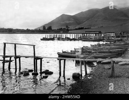 Lake District - Derwentwater - The Boat Station 10 luglio 1967 Foto Stock