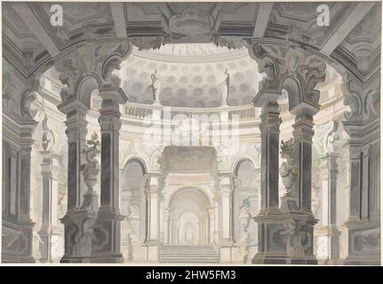 Art Inspired by Design for a Stage Set, 1688–1742, attribuito a Pietro Righini (italiano, 1688–1742, opere classiche modernizzate da Artotop con un tocco di modernità. Forme, colore e valore, impatto visivo accattivante sulle emozioni artistiche attraverso la libertà delle opere d'arte in modo contemporaneo. Un messaggio senza tempo che persegue una nuova direzione selvaggiamente creativa. Artisti che si rivolgono al supporto digitale e creano l'NFT Artotop Foto Stock