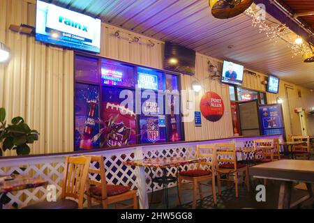 Sunset Grill a Port Allen in Kauai Foto Stock