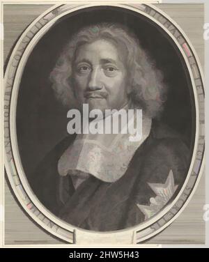 Arte ispirata da Chancelier Michel IV le Tellier, 1674, incisione; secondo stato di tre (Petitjean & Wickert), foglio: 19 15/16 x 16 11/16 poll. (50,6 x 42,4 cm), Prints, Robert Nanteuil (francese, Reims 1623–1678 Parigi, opere classiche modernizzate da Artotop con un tuffo di modernità. Forme, colore e valore, impatto visivo accattivante sulle emozioni artistiche attraverso la libertà delle opere d'arte in modo contemporaneo. Un messaggio senza tempo che persegue una nuova direzione selvaggiamente creativa. Artisti che si rivolgono al supporto digitale e creano l'NFT Artotop Foto Stock