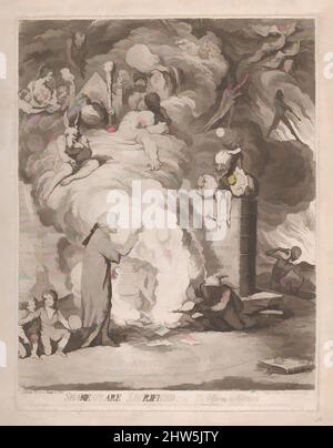 Arte ispirata da Shakespeare – sacrificata; o, l'offerta di avarizia, 20 giugno 1789, acquaforte e aquatint; stato non descritto, immagine: 18 5/8 x 14 15/16 pollici (47,3 x 37,9 cm), Prints, James Gillray (British, Chelsea 1756–1815 London), tra il 1789 e il 1805, l'editore John Boydell Ran, opere classiche modernizzate da Artotop con un tuffo di modernità. Forme, colore e valore, impatto visivo accattivante sulle emozioni artistiche attraverso la libertà delle opere d'arte in modo contemporaneo. Un messaggio senza tempo che persegue una nuova direzione selvaggiamente creativa. Artisti che si rivolgono al supporto digitale e creano l'NFT Artotop Foto Stock