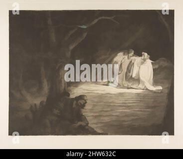 Arte ispirata da Cristo sul Monte degli Ulivi, metà del 18th secolo-inizio del 19th secolo, incisione, piatto: 15 3/4 x 21 3/4 pollici. (40 x 55,3 cm), Prints, barone Dominique Vivant Denon (francese, Givry 1747–1825 Parigi), dopo Rembrandt (Rembrandt van Rijn) (olandese, Leiden 1606–1669 Amsterdam, opere classiche modernizzate da Artotop con un tuffo di modernità. Forme, colore e valore, impatto visivo accattivante sulle emozioni artistiche attraverso la libertà delle opere d'arte in modo contemporaneo. Un messaggio senza tempo che persegue una nuova direzione selvaggiamente creativa. Artisti che si rivolgono al supporto digitale e creano l'NFT Artotop Foto Stock