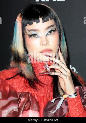 02 marzo 2022 - Londra, Inghilterra, Regno Unito - Pyra partecipa ai NME Awards 2022, O2 Academy Brixton Foto Stock