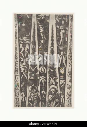 Arte ispirata dal design per i canali di Fluted Armor, ca. 1515–1525, incisione; secondo stato di due, foglio: 5 1/4 x 3 1/4 pollici (13,4 x 8,2 cm), Prints, Daniel Hopfer (tedesco, Kaufbeuren 1471–1536 Augsburg, opere classiche modernizzate da Artotop con un tocco di modernità. Forme, colore e valore, impatto visivo accattivante sulle emozioni artistiche attraverso la libertà delle opere d'arte in modo contemporaneo. Un messaggio senza tempo che persegue una nuova direzione selvaggiamente creativa. Artisti che si rivolgono al supporto digitale e creano l'NFT Artotop Foto Stock