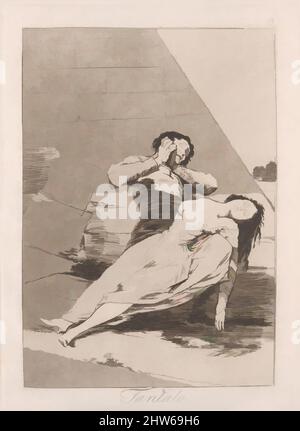 Arte ispirata al piatto 9 di 'Los Caprichos': Tantalo (Tantalo.), 1799, acquaforte e brunita acquatinta, piatto: 8 1/16 x 5 7/8 poll. (20,5 x 14,9 cm), Prints, Goya (Francisco de Goya y Lucientes) (spagnolo, Fuendetodos 1746–1828 Bordeaux, opere classiche modernizzate da Artotop con un tuffo di modernità. Forme, colore e valore, impatto visivo accattivante sulle emozioni artistiche attraverso la libertà delle opere d'arte in modo contemporaneo. Un messaggio senza tempo che persegue una nuova direzione selvaggiamente creativa. Artisti che si rivolgono al supporto digitale e creano l'NFT Artotop Foto Stock