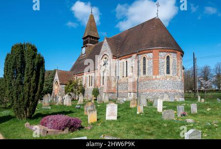Chiesa di St Mary a West Dean, Wiltshire, Inghilterra, Regno Unito Foto Stock
