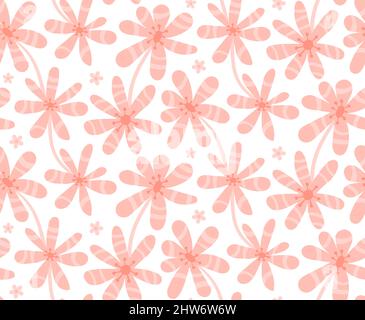 Rosa fiore pastello senza cuciture. Illustrazione vettoriale Illustrazione Vettoriale