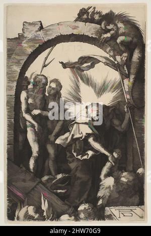 Arte ispirata da Cristo in Limbo, dalla Passione, 1512, incisione, foglio: 4 11/16 x 3 1/16 in. (11,9 x 7,7 cm), Prints, Albrecht Dürer (tedesco, Norimberga 1471–1528 Norimberga, opere classiche modernizzate da Artotop con un tocco di modernità. Forme, colore e valore, impatto visivo accattivante sulle emozioni artistiche attraverso la libertà delle opere d'arte in modo contemporaneo. Un messaggio senza tempo che persegue una nuova direzione selvaggiamente creativa. Artisti che si rivolgono al supporto digitale e creano l'NFT Artotop Foto Stock