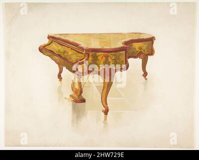 Arte ispirata al Design for a piano, 19th secolo, acquerello con tracce di grafite, foglio: 11 1/2 x 15 pollici (29,2 x 38,1 cm), Anonimo, Francese, 19th secolo, opere classiche modernizzate da Artotop con un tuffo di modernità. Forme, colore e valore, impatto visivo accattivante sulle emozioni artistiche attraverso la libertà delle opere d'arte in modo contemporaneo. Un messaggio senza tempo che persegue una nuova direzione selvaggiamente creativa. Artisti che si rivolgono al supporto digitale e creano l'NFT Artotop Foto Stock