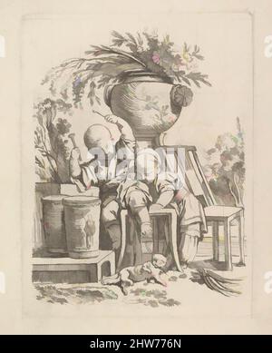 Revision Imperial Manuscript Due bambini, una riproduzione del tamburo, attribuita a Louis Antoine  Crozat, Barone de Thiers, Parigi Foto stock - Alamy