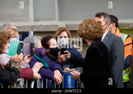 Madrid, Madrid, Spagna. 4th Mar 2022. L'ex regina Sofia partecipa al tradizionale ringraziamento al Cristo di Medinaceli nella Chiesa di Gesù di Medinaceli il 4 marzo 2022 a Madrid, Spagna (Credit Image: © Jack Abuin/ZUMA Press Wire) Foto Stock