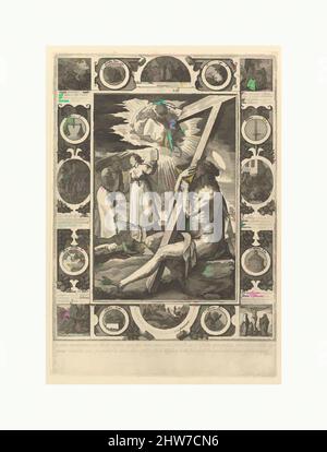 Arte ispirata a Passio Christi, dalle scene allegoriche della vita di Cristo, n.d., incisione, foglio: 10 5/8 x 7 1/2 in. (27 x 19 cm), Prints, Hendrick Goltzius (Netherlandish, Mühlbracht 1558–1617 Haarlem, opere classiche modernizzate da Artotop con un tocco di modernità. Forme, colore e valore, impatto visivo accattivante sulle emozioni artistiche attraverso la libertà delle opere d'arte in modo contemporaneo. Un messaggio senza tempo che persegue una nuova direzione selvaggiamente creativa. Artisti che si rivolgono al supporto digitale e creano l'NFT Artotop Foto Stock