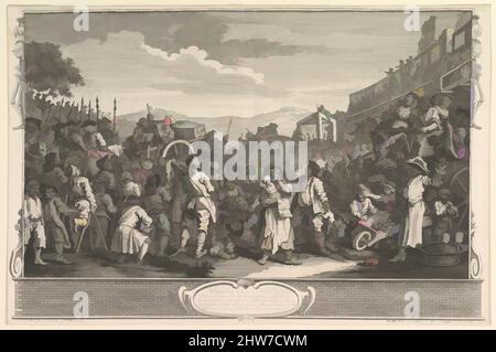 Arte ispirata al Idle 'Prentice eseguito a Tyburn (industria e idlezza, lastra 11), 30 settembre 1747, incisione e incisione; terzo stato di tre, foglio: 10 3/8 x 15 3/4 poll. (26,4 x 40 cm), Prints, William Hogarth (Londra 1697–1764 Londra, opere classiche modernizzate da Artotop con un tuffo di modernità. Forme, colore e valore, impatto visivo accattivante sulle emozioni artistiche attraverso la libertà delle opere d'arte in modo contemporaneo. Un messaggio senza tempo che persegue una nuova direzione selvaggiamente creativa. Artisti che si rivolgono al supporto digitale e creano l'NFT Artotop Foto Stock