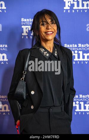 Santa Barbara, Stati Uniti. 03rd Mar 2022. Arrivi di Red Carpet, Myriam Brough, Roger Corman. Il Festival Internazionale del Film di Santa Barbara 37th ha ricevuto i premi Directors of the Year al Teatro Arlington di Santa Barbara, California, 3 marzo 2022. (Foto di Rod Rolle/Sipa USA) Credit: Sipa USA/Alamy Live News Foto Stock