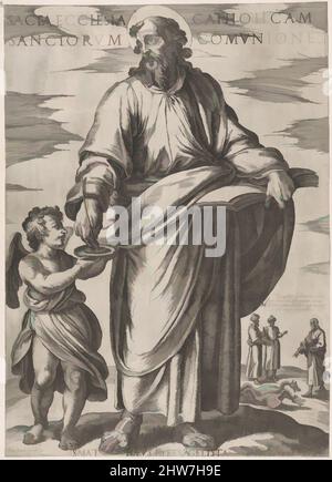 Arte ispirata a San Matteo, da "Cristo, Maria e gli Apostoli", ca. 1590–ca. 1610, attacco chimico; primo stato di due (Bartsch), foglio: 20 1/2 x 14 3/4 poll. (52 x 37,5 cm), Prints, Antonio Tempesta (Firenze 1555–1630 Roma, opere classiche modernizzate da Artotop con un tuffo di modernità. Forme, colore e valore, impatto visivo accattivante sulle emozioni artistiche attraverso la libertà delle opere d'arte in modo contemporaneo. Un messaggio senza tempo che persegue una nuova direzione selvaggiamente creativa. Artisti che si rivolgono al supporto digitale e creano l'NFT Artotop Foto Stock