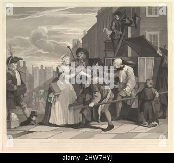 Arte ispirata al progresso Di Un Rake, plate 4, 25 giugno 1735, incisione e incisione; primo stato di tre, foglio: 14 x 15 7/8 poll. (35,5 x 40,3 cm), Prints, William Hogarth (Londra 1697–1764 Londra, opere classiche modernizzate da Artotop con un tuffo di modernità. Forme, colore e valore, impatto visivo accattivante sulle emozioni artistiche attraverso la libertà delle opere d'arte in modo contemporaneo. Un messaggio senza tempo che persegue una nuova direzione selvaggiamente creativa. Artisti che si rivolgono al supporto digitale e creano l'NFT Artotop Foto Stock