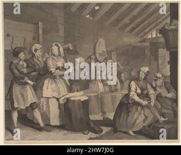 Arte ispirata al progresso Di Una harlot, piastra 4, prima del 1732 aprile, incisione e incisione; primo stato di tre, foglio: 12 5/16 x 15 1/8 pollici. (31,3 x 38,4 cm), Prints, William Hogarth (Londra 1697–1764 Londra, opere classiche modernizzate da Artotop con un tuffo di modernità. Forme, colore e valore, impatto visivo accattivante sulle emozioni artistiche attraverso la libertà delle opere d'arte in modo contemporaneo. Un messaggio senza tempo che persegue una nuova direzione selvaggiamente creativa. Artisti che si rivolgono al supporto digitale e creano l'NFT Artotop Foto Stock