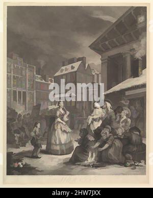 Arte ispirata al mattino: I quattro tempi del giorno, 25 marzo 1738, incisione e incisione; primo stato di due, foglio: 19 5/16 x 15 9/16 pollici. (49 x 39,5 cm), Prints, William Hogarth (Londra 1697–1764 Londra, opere classiche modernizzate da Artotop con un tuffo di modernità. Forme, colore e valore, impatto visivo accattivante sulle emozioni artistiche attraverso la libertà delle opere d'arte in modo contemporaneo. Un messaggio senza tempo che persegue una nuova direzione selvaggiamente creativa. Artisti che si rivolgono al supporto digitale e creano l'NFT Artotop Foto Stock