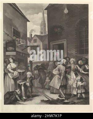 Art Inspired by Noon: The Four Times of Day, 25 marzo 1738, incisione; primo stato di due, foglio: 19 3/16 x 15 13/16 in. (48,8 x 40,2 cm), Prints, William Hogarth (Londra 1697–1764 Londra, opere classiche modernizzate da Artotop con un tuffo di modernità. Forme, colore e valore, impatto visivo accattivante sulle emozioni artistiche attraverso la libertà delle opere d'arte in modo contemporaneo. Un messaggio senza tempo che persegue una nuova direzione selvaggiamente creativa. Artisti che si rivolgono al supporto digitale e creano l'NFT Artotop Foto Stock