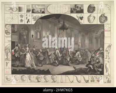 Art Inspired by Analysis of Beauty, Plate 2, 5 marzo 1753, incisione; primo stato di tre, foglio: 15 3/8 x 20 11/16 poll. (39 x 52,5 cm), Prints, William Hogarth (Londra 1697–1764 Londra, opere classiche modernizzate da Artotop con un tuffo di modernità. Forme, colore e valore, impatto visivo accattivante sulle emozioni artistiche attraverso la libertà delle opere d'arte in modo contemporaneo. Un messaggio senza tempo che persegue una nuova direzione selvaggiamente creativa. Artisti che si rivolgono al supporto digitale e creano l'NFT Artotop Foto Stock