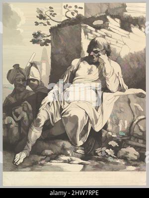 Art Inspired by Caius Marius on the Ruins of Carthage, 20 gennaio 1782, Etching, Sheet: 17 13/16 x 14 in. (45,2 x 35,6 cm), Prints, dopo John Hamilton Mortimer (British, Eastbourne 1740–1779 London, opere classiche modernizzate da Artotop con un tuffo di modernità. Forme, colore e valore, impatto visivo accattivante sulle emozioni artistiche attraverso la libertà delle opere d'arte in modo contemporaneo. Un messaggio senza tempo che persegue una nuova direzione selvaggiamente creativa. Artisti che si rivolgono al supporto digitale e creano l'NFT Artotop Foto Stock