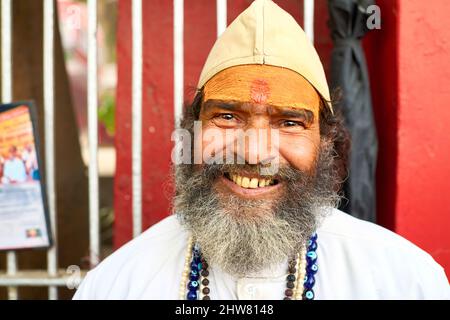 India Delhi. Ritratto di un uomo sorridente Foto Stock