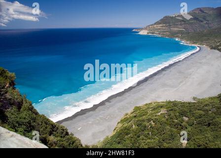 Corsica: La Plage de Nonza Foto Stock