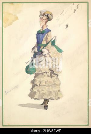 Arte ispirata dal Costume Design per "Quarta ragazza balletto (Fraülein Hochspitz)" (in abito lungo beige), 1901, acquerelli su grafite, Monte: 11 1/16 x 8 1/8 poll. (28,1 x 20,7 cm), Percy Anderson (British, 1850/51–1928 London), Design for the Costume for 'Fourth Ballet Girl (Fraülein, opere classiche modernizzate da Artotop con un tuffo di modernità. Forme, colore e valore, impatto visivo accattivante sulle emozioni artistiche attraverso la libertà delle opere d'arte in modo contemporaneo. Un messaggio senza tempo che persegue una nuova direzione selvaggiamente creativa. Artisti che si rivolgono al supporto digitale e creano l'NFT Artotop Foto Stock