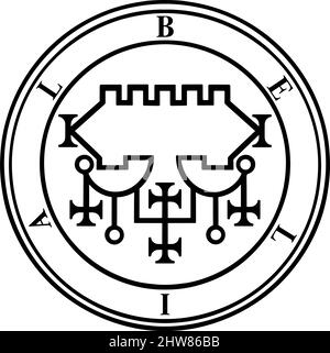 Sigillo di Belial o Sigil di Belial Illustrazione Vettoriale