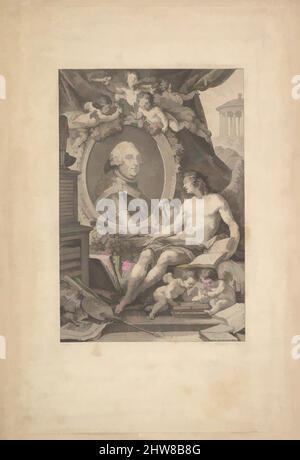 Arte ispirata dal Ritratto di Louis-Philippe, duc d'Orléans, 1778, incisione e incisione; quarto stato di quattro (Bocher), foglio: 13 7/8 x 9 1/2 pollici. (35,3 x 24,1 cm), Prints, Augustin de Saint-Aubin (francese, Parigi 1736–1807 Parigi), dopo Charles Nicolas Cochin II (francese, Parigi 1715–1790, opere classiche modernizzate da Artotop con un tuffo di modernità. Forme, colore e valore, impatto visivo accattivante sulle emozioni artistiche attraverso la libertà delle opere d'arte in modo contemporaneo. Un messaggio senza tempo che persegue una nuova direzione selvaggiamente creativa. Artisti che si rivolgono al supporto digitale e creano l'NFT Artotop Foto Stock