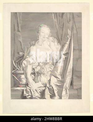 Arte ispirata da le Baiser Envoyé (Blowing a Kiss), incisione; primo stato di cinque (Bocher), foglio: 8 1/4 x 6 5/8 pollici. (21 x 16,8 cm), stampe, Augustin de Saint-Aubin (francese, Parigi 1736–1807 Parigi), dopo Jean-Baptiste Greuze (francese, Tournus 1725–1805 Parigi), Luigi XVI si trova tra, opere classiche modernizzate da Artotop con un tuffo di modernità. Forme, colore e valore, impatto visivo accattivante sulle emozioni artistiche attraverso la libertà delle opere d'arte in modo contemporaneo. Un messaggio senza tempo che persegue una nuova direzione selvaggiamente creativa. Artisti che si rivolgono al supporto digitale e creano l'NFT Artotop Foto Stock