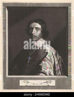 Arte ispirata da Jean-Francois-Paul de Gondi, le cardinal de Retz, 1650, incisione; primo stato di tre (Petitjean & Wickert), foglio: 12 3/16 x 9 11/16 in. (31 x 24,6 cm), Prints, Robert Nanteuil (francese, Reims 1623–1678 Parigi), dopo Jean Morin (francese, Parigi ca. 1605–1650 Parigi, opere classiche modernizzate da Artotop con un tuffo di modernità. Forme, colore e valore, impatto visivo accattivante sulle emozioni artistiche attraverso la libertà delle opere d'arte in modo contemporaneo. Un messaggio senza tempo che persegue una nuova direzione selvaggiamente creativa. Artisti che si rivolgono al supporto digitale e creano l'NFT Artotop Foto Stock