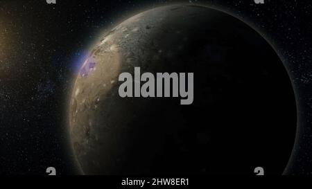 Sistema solare chiamato in inglese. Europa la luna di Giove. Foto Stock