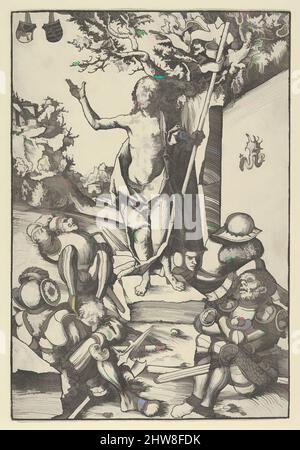 Arte ispirata alla Risurrezione, dalla Passione, blocco di legno, foglio: 9 11/16 x 6 5/16 poll. (24,6 x 16 cm), stampe, Lucas Cranach il Vecchio (tedesco, Kronach 1472–1553 Weimar, opere classiche modernizzate da Artotop con un tuffo di modernità. Forme, colore e valore, impatto visivo accattivante sulle emozioni artistiche attraverso la libertà delle opere d'arte in modo contemporaneo. Un messaggio senza tempo che persegue una nuova direzione selvaggiamente creativa. Artisti che si rivolgono al supporto digitale e creano l'NFT Artotop Foto Stock