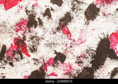 Pennellate colorate disegnate a mano su sfondo di carta, macchie, blobs, texture brillante Foto Stock