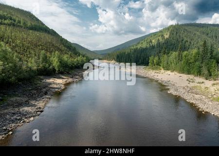 Fortymiglio River, Alaska centrale orientale; Alaska Foto Stock